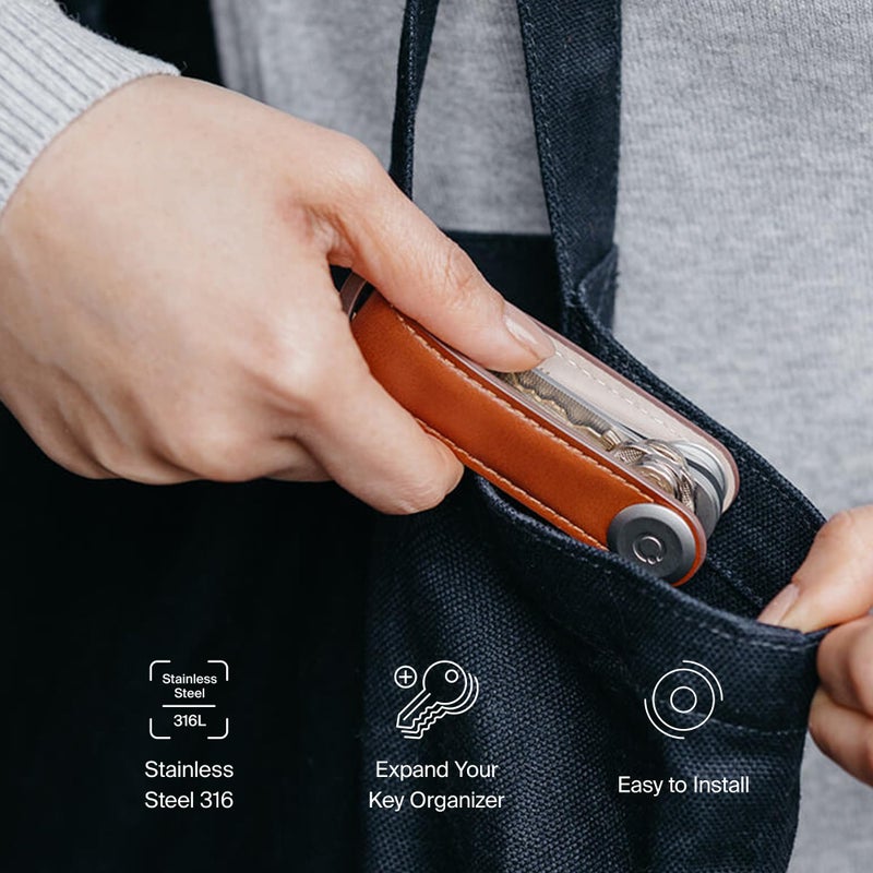 Orbitkey Extension Post for Key Organizer, Add On | Durable Stainless Steel, Easy to Install, Slim Design | Expands Key Organizer to Hold 4 Extra Keys - Image 3